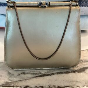 Vintage Elegant Gold Women's Purse / Pocketbook / Handbag w/ Clasp Preowned